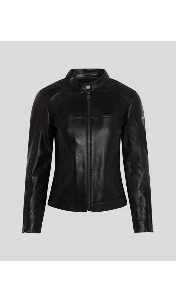 КУРТКА КОЖАНАЯ ЖЕНСКАЯ ДЖИНДЖЕР черная