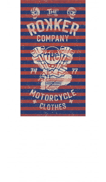 ТРУБА МОТО ПОЛОСЫ СИНИЙ/КРАСНЫЙ