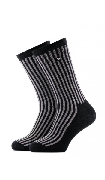 Носки Длинные Полоски Серые