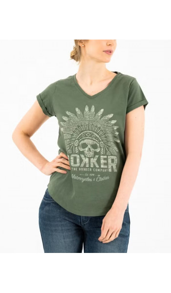 ФУТБОЛКА ИНДИАН БОННЕТ женская зеленая